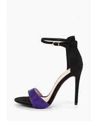 Темно-пурпурные замшевые босоножки на каблуке от Barbara Barbieri