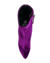 Темно-пурпурные замшевые ботильоны от Ellery