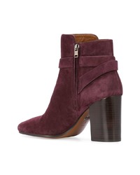 Темно-пурпурные замшевые ботильоны от Coach
