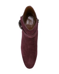 Темно-пурпурные замшевые ботильоны от Coach
