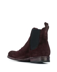 Мужские темно-пурпурные замшевые ботинки челси от Pantanetti