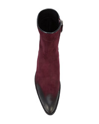 Мужские темно-пурпурные замшевые ботинки челси от Haider Ackermann