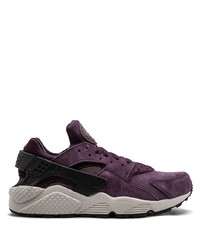 Темно-пурпурные замшевые кроссовки