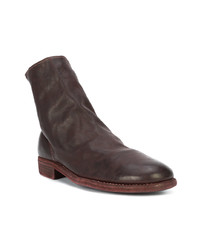 Мужские темно-пурпурные замшевые повседневные ботинки от Guidi