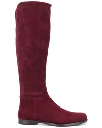 Темно-пурпурные замшевые сапоги от Unützer