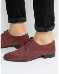 Темно-пурпурные замшевые туфли дерби от Asos