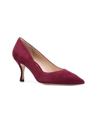 Темно-пурпурные замшевые туфли от Stuart Weitzman