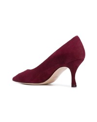 Темно-пурпурные замшевые туфли от Stuart Weitzman