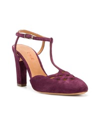 Темно-пурпурные замшевые туфли от Chie Mihara