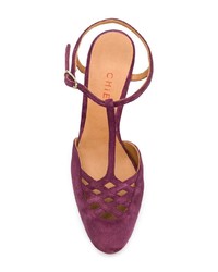 Темно-пурпурные замшевые туфли от Chie Mihara