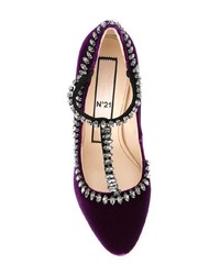 Темно-пурпурные замшевые туфли от N°21