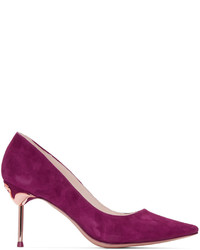 Темно-пурпурные замшевые туфли от Sophia Webster