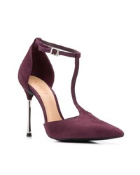 Темно-пурпурные замшевые туфли от Schutz