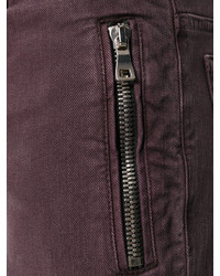Мужские темно-пурпурные зауженные джинсы от Balmain
