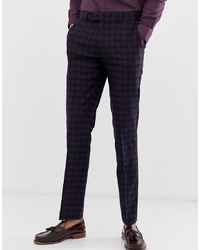 Мужские темно-пурпурные классические брюки с принтом от Farah Smart