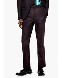 Мужские темно-пурпурные классические брюки от Topman