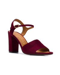 Темно-пурпурные кожаные босоножки на каблуке от Chie Mihara