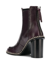 Темно-пурпурные кожаные ботильоны от JW Anderson
