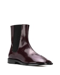 Темно-пурпурные кожаные ботильоны от Maison Margiela