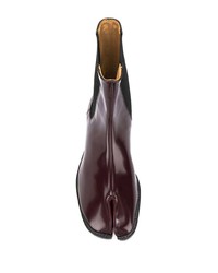 Темно-пурпурные кожаные ботильоны от Maison Margiela