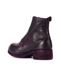 Темно-пурпурные кожаные ботильоны от Guidi