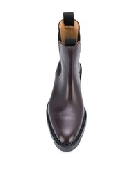 Женские темно-пурпурные кожаные ботинки челси от Alexander Wang