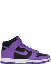 Темно-пурпурные кожаные кроссовки