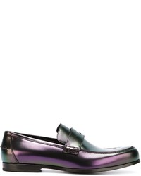 Мужские темно-пурпурные кожаные лоферы от Jimmy Choo