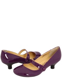Темно-пурпурные кожаные туфли