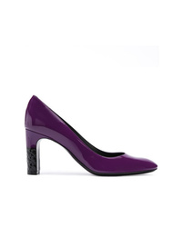 Темно-пурпурные кожаные туфли от Bottega Veneta