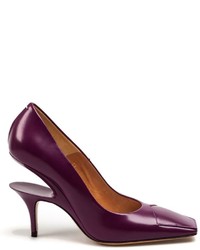 Темно-пурпурные кожаные туфли от Maison Margiela