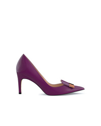 Темно-пурпурные кожаные туфли от Sergio Rossi