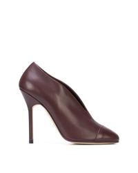 Темно-пурпурные кожаные туфли от Victoria Beckham