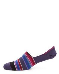 Темно-пурпурные носки в горизонтальную полоску