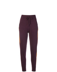 Женские темно-пурпурные спортивные штаны в вертикальную полоску от N.Peal