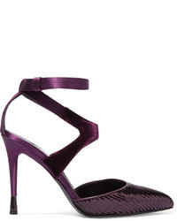 Темно-пурпурные туфли с пайетками