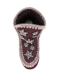 Темно-пурпурные угги от Mou