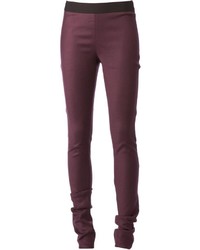 Темно-пурпурные узкие брюки от Ann Demeulemeester