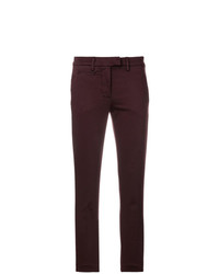 Темно-пурпурные узкие брюки от Dondup