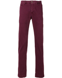 Темно-пурпурные хлопковые брюки