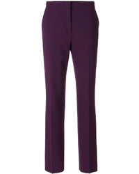 Женские темно-пурпурные шерстяные брюки от Alberta Ferretti