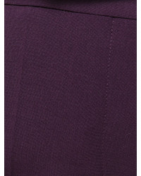 Женские темно-пурпурные шерстяные брюки от Alberta Ferretti