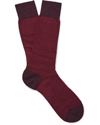 Мужские темно-пурпурные шерстяные носки от Pantherella