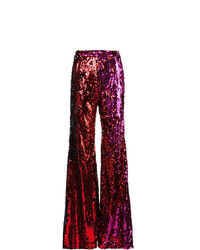 Темно-пурпурные широкие брюки с пайетками от Halpern