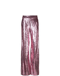 Темно-пурпурные широкие брюки с пайетками от Prabal Gurung