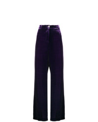 Темно-пурпурные широкие брюки от Aspesi