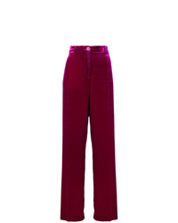 Темно-пурпурные широкие брюки от Aspesi