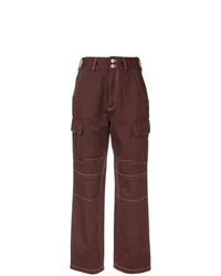 Темно-пурпурные широкие брюки от Heron Preston