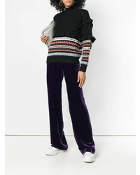 Темно-пурпурные широкие брюки от Aspesi