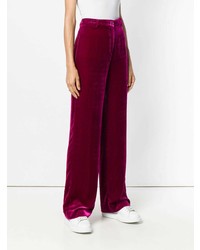Темно-пурпурные широкие брюки от Aspesi